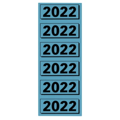 Afbeelding van Rugetiket Elba 2022 57x25mm blauw