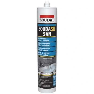 Afbeelding van Soudal 11309 afdichtmiddel cartridge van siliconen, 280 ml, voor hout, glazen ramen, kunststof, wit,