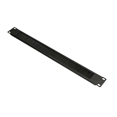 Afbeelding van Extralink Kabelhouder 1U met borstel, zwart, Accessoires voor serverkasten, Zwart