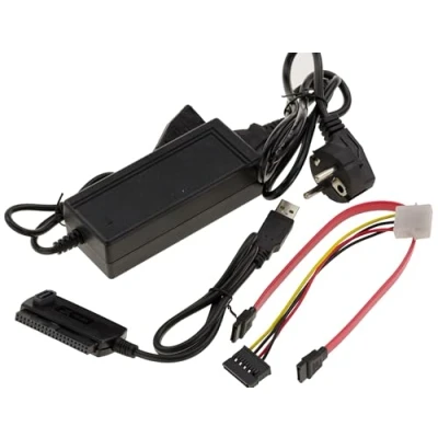 Afbeelding van KALEA INFORMATIQUE USB converter voor IDE of Sata 2.5 3.5 5.25 harde schijf met voeding meegeleverd