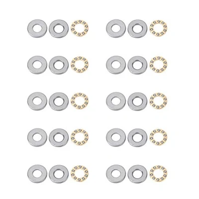 Afbeelding van 10st miniatuur druklagers stuwkracht kogellager hoge precisie platte stalen lagers set voor de productie van machines(F12 21M 12 * 21 5mm)