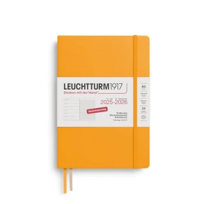 Afbeelding van LEUCHTTURM1917 372617 weekkalender &amp; notitieboek medium (A5) 2026, 18 maanden 07.2025 12.2026, hardcover, Rising Sun, Duits