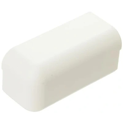 Afbeelding van Habengut eindkap uitvoering rechts voor plint 50 mm van PVC, kleur: wit Inhoud: 1 stuk een schone afwerking