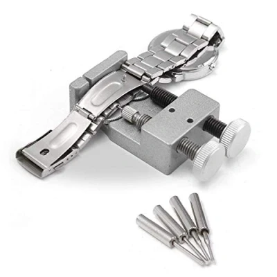 Afbeelding van LLF Horloge Band Link Verwijder Reparatie Gereedschap Kit, Nieuwe Metalen Pin Remover Kit voor Watchmakers met 4 Extra Pins