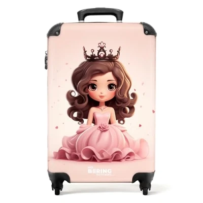 Afbeelding van NoBoringSuitcases.com® Kinderkoffer meisje prinses Trolley koffer kind 55x35x25