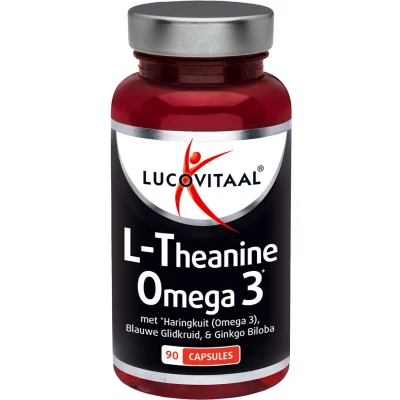 Afbeelding van 2+2 gratis: 3x Lucovitaal L theanine Omega 3 90 capsules