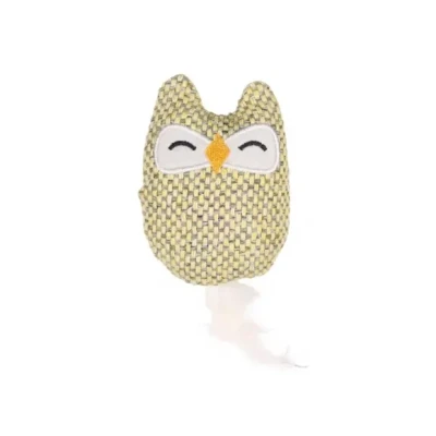 Afbeelding van Flamingo Jagre Speelgoed Katten Ps Uil Geel 5,7x3,3x15,5cm 1st 138936