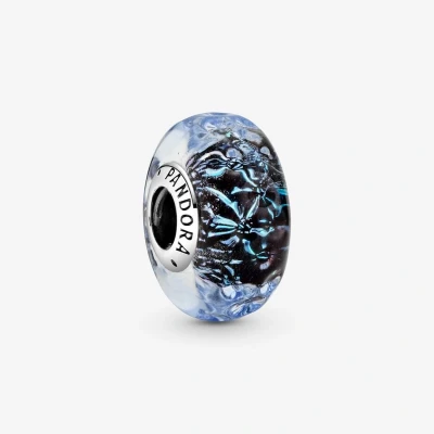 Afbeelding van Pandora 798938C00 Golvende Donkerblauwe Muranoglazen Oceaan Bedel Bedels horloge Zilverkleur