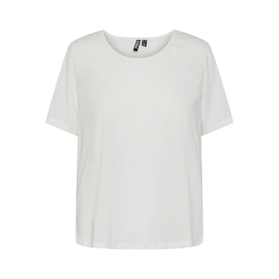 Afbeelding van Pieces Pcsylvie Tshirt basic, Dames, Maat: Small, Bright white