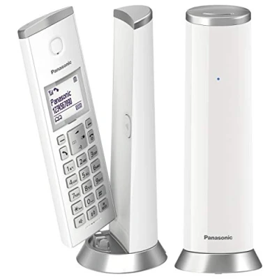 Afbeelding van Panasonic KX TGK212JTW draadloze DECT telefoon met 1,5 inch LCD achtergrondverlichting, witte beltonen, ongewenste oproepen, Eco en Plus, wit
