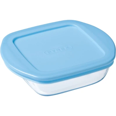 Afbeelding van Vershoudbakje Pyrex My First Rond Transparant Blauw 0,35 L