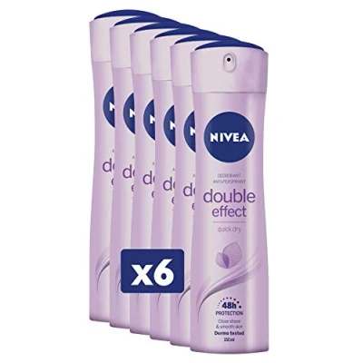 Afbeelding van &#039;Nivea Women&#039;s Deodorant Aerosol Double Effect Anti Perspirant 150 ml (Pack of 6)