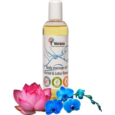 Afbeelding van Verana Massageolie Orchidee Lotus 250ml, 100% natuurlijk, gemaakt in Europa