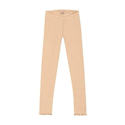 Afbeelding van DILLING Merinowollen/Zijden Pointelle Leggings Voor Kinderen Rood 134 140