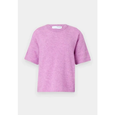 Afbeelding van Selected Femme Slfmaline Liliana O NECK Tshirt print, Dames, Maat: 34, First bloom