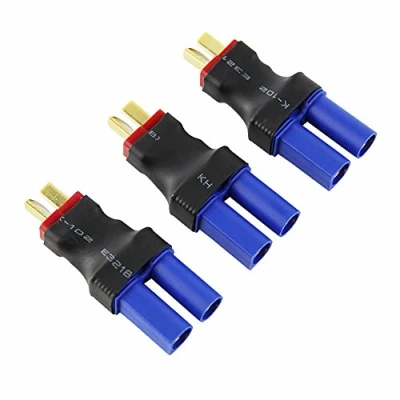 Afbeelding van OliYin 3pcs Male Deans T plug to Female EC5 Losi Connector Adapter for Brushless Lipo 1/8 1:8(Pack of 3)