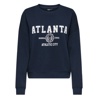Afbeelding van Only Onlsweat Life L S Crew O.size State 15254183 Donker Blauw Dames The Stone