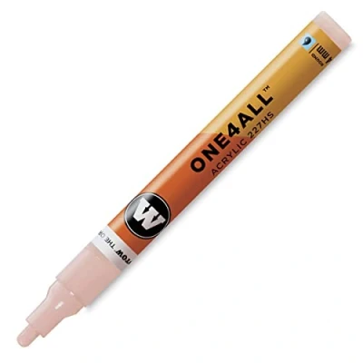 Afbeelding van Molotow ONE4ALL 4mm Acryl Marker beige Geschikt voor vele oppervlaktes zoals canvas, hout, steen, keramiek, plastic, glas, papier, leer...