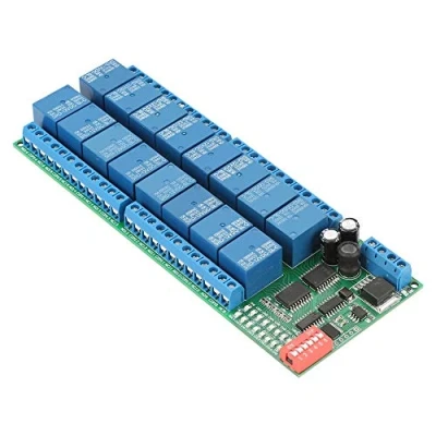 Afbeelding van Jadeshay Relaismodule, 12 V, 16 kanalen, relay module RS485 met optische trigger koppeling op laag niveau, compatibel Arduino