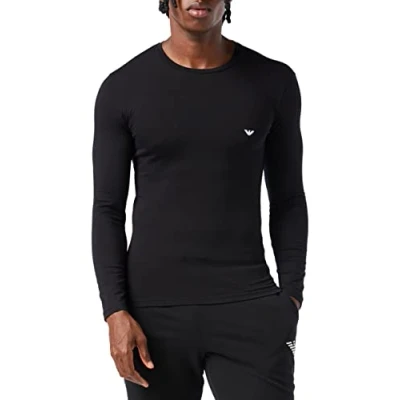 Afbeelding van Emporio Armani Underwear Heren Basic Stretch Katoen T Shirt, Zwart, L