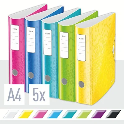Afbeelding van LEITZ map 8 cm Active Wow breed voordeelpakket, op kleur gesorteerd, 5 pack