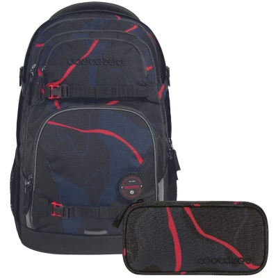 Afbeelding van Coocazoo schoolrugzakset PORTER Lava Lines 2 delig, incl. etui
