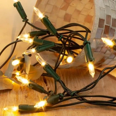 Afbeelding van hellum Pisello 150209 Lichtsnoer voor binnen, met 20 leds, warmwit, lichtketting ramen, binnen 2,85 m verlicht, groene kabel stekker en 1,5 voedingskabel
