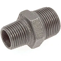 Afbeelding van Nefit Industrial dubbele nippel nr.245 zwart 1.1/4&quot; x 1&quot; bu.dr.