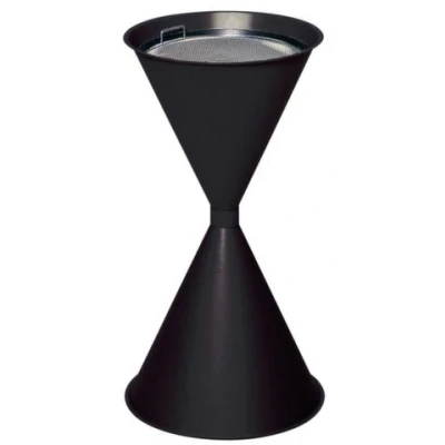 Afbeelding van Zandasbak Staalplaat 730x400mm Ronde Trechter Verzinkt Ral7021