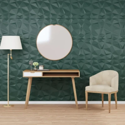 Afbeelding van 24 st Wandpanelen diamant 6 m² 50x50 cm XPS groen
