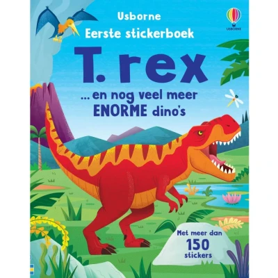 Afbeelding van Uitgeverij usborne eerste stickerboek t rex en nog veel meer enorme dino&#039;s