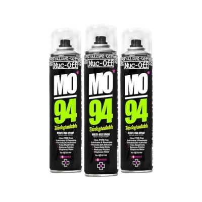 Afbeelding van Muc Off MO 94 400ml, 3 Pack Biodegradable Multi Purpose Bike Spray for MTB/Road/Gravel Bikes Water Dispersing Lubricant and Oil