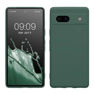 Afbeelding van kwmobile telefoonhoesje geschikt voor Google Pixel 7a Hoesje smartphone Precisie camera uitsnede In dennengroen