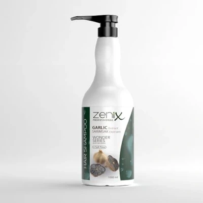 Afbeelding van Zenix Garlic Hair Care Shampoo 1000 ml Haarshampoo met knoflookextract Intensief herstellende haarkuur Zoutvrije haarverzorging voor vrouwen en mannen beschadigd haar Sarimsak Sampuan