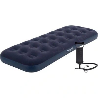 Afbeelding van Avenli, Gevlokte matras combo enkele set, handpomp 700cc inclusief 1917322CM Unisex volwassenen, blauw, Twin