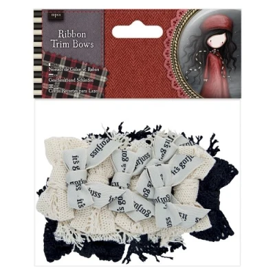 Afbeelding van Ribbon Trim Bows (12pcs) Santoro Tweed