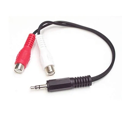 Afbeelding van StarTech.com 6 inch stereo audio Y kabel 3,5 mm mannelijk naar 2x RCA vrouwelijk hoofdtelefoonaansluiting computer/MP3 1x mini jack (MUMFRCA)