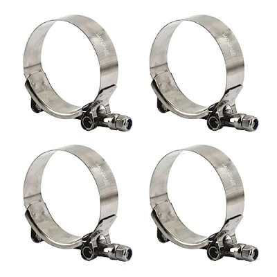 Afbeelding van 41 49mm 304 roestvrij staal T bout slangklem Heavy Duty buisklemmen (4 stuks)