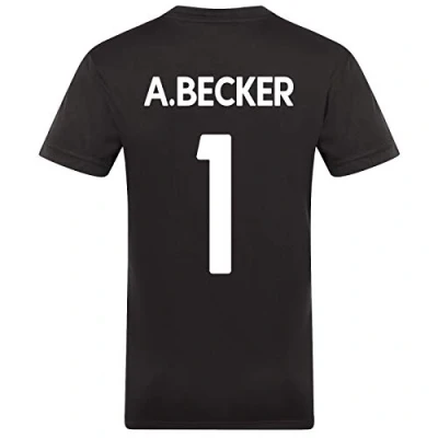 Afbeelding van Liverpool FC Trainings t shirt voor jongens Officieel Cadeau Rode/zwarte streep A.Becker 1 6 7 jaar