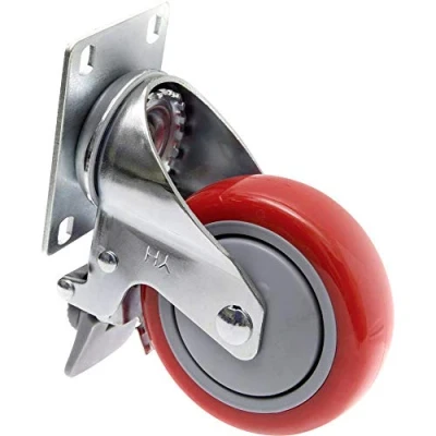 Afbeelding van TOOLCRAFT TO 5137956 Zwenkwiel 100 mm met parkeerrem en schroefplaat Draagvermogen (max.): 125 kg