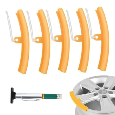 Afbeelding van 5 Stks Bandenwisselaar Wheel velg Edge Protector Bandenvelgbeschermer Tool voor Auto Motorfiets (oranje)