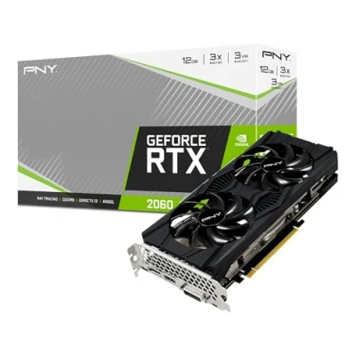 Afbeelding van Grafische kaart PNY GEFORCE RTX2060 12 GB GDDR6 PCIE 3.0 HDMI / DP DVI D (VCG206012DFPPB)