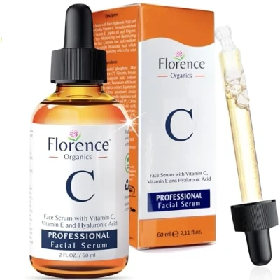 Afbeelding van Groot 60ml. Bio Vitamine C/E Gezichtsserum met Hyaluronzuur. BiologischeIngrediënten Tegen Rimpels. Veganistische Anti aging Cosmetica voor het Gezicht/de Ogen