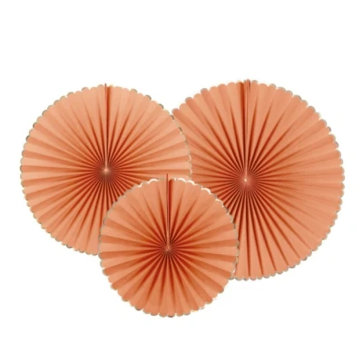 Afbeelding van Papieren waaiers Terracotta Twigs (3st)