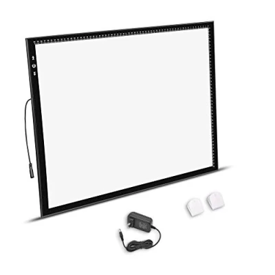 Afbeelding van HSK A2 Artist tracing kopieertafel met lichtbak, 12V2A adapter, dimbaar 5000 lux, vergrendelknop, Artcraft lichtkussen voor tattoo tekenen, schetsen, animatie, diamantschilderen
