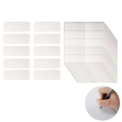 Afbeelding van 200 stuks klevende kleine gepersonaliseerde naamlabels, 4,5 x 1,5 cm waterdicht, wasbaar, plakkende niet strijken of naaien, gewoon op kleding, schoenen, apparatuur, dozen, waterflessen