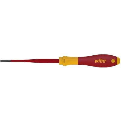 Afbeelding van WIHA SB320104010001 schroevendraaier SoftFinish electric slimFix sleufkop in blister 4 x 100 mm 39560