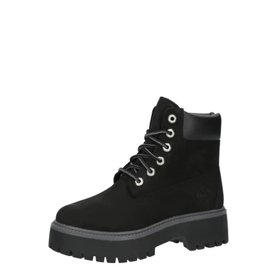 Afbeelding van Timberland Stone Street 6 INCH Enkellaarsjes met plateauzool, Dames, Maat: 37.5, Jet black Leer