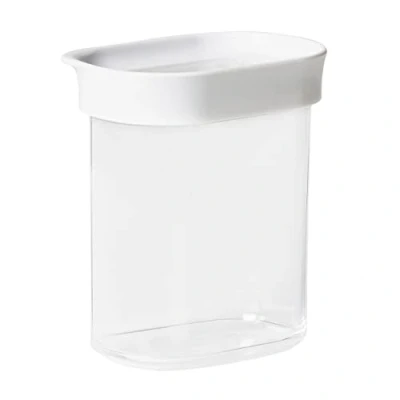Afbeelding van EMSA Optima, Container, Rechthoekig, 0,38 l, Transparant, Wit, Styreen methyl methacrylaat (MS), Thermoplastische elastomeer (TPE), 55 C