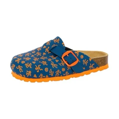 Afbeelding van Lico BIOLINE CLOG KIDS Uniseks, kinderen Clogs, Blauw/oranje, 40 EU